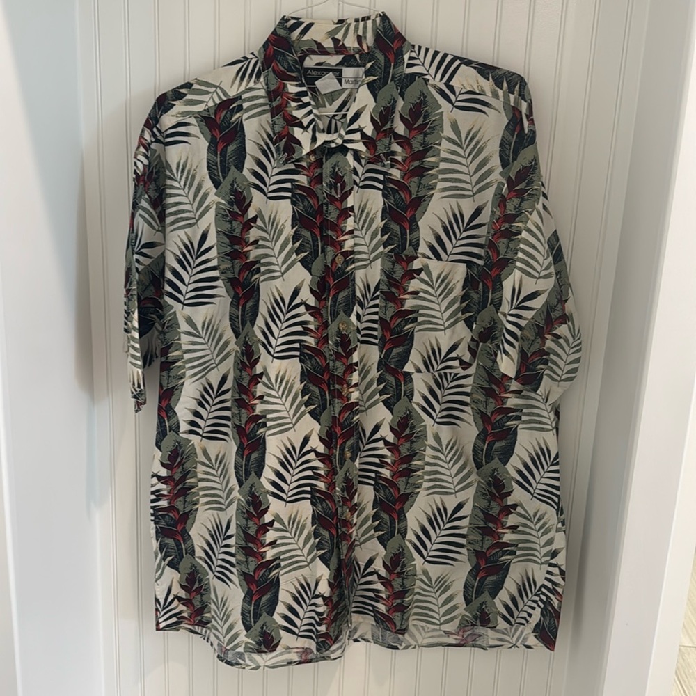 Rare Alexander Martin Mens XL Hawaiian Short Sleeve Tropical Excellent Condition